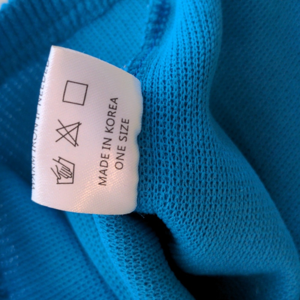 Blue Ribbed Tank Top, One Size - Picture 6 of 7